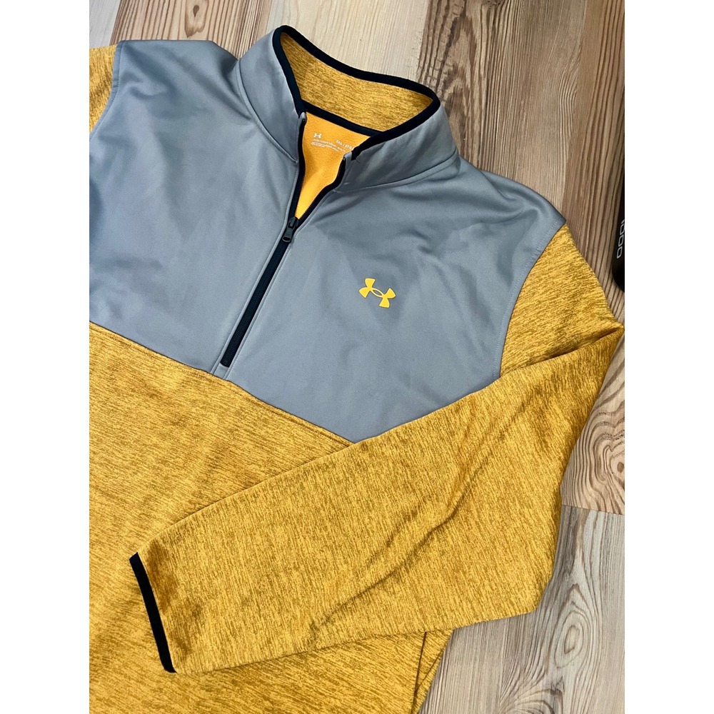 Under Armour Mens 3XL Pullover Gorpcore Athletic Gold Fleece Lined Quarter Zip